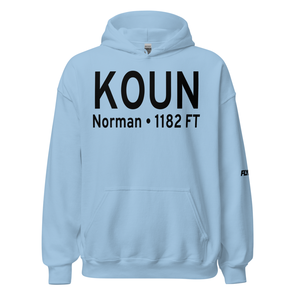 University of Oklahoma Westheimer Airport (KOUN) ICAO Hoodie Sweatshirt 