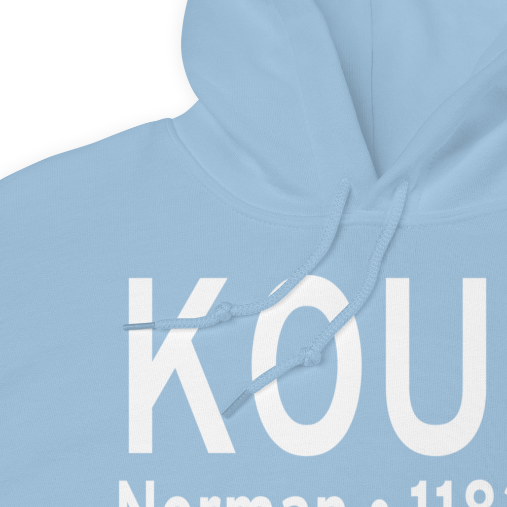 University of Oklahoma Westheimer Airport (KOUN) ICAO Hoodie Sweatshirt 
