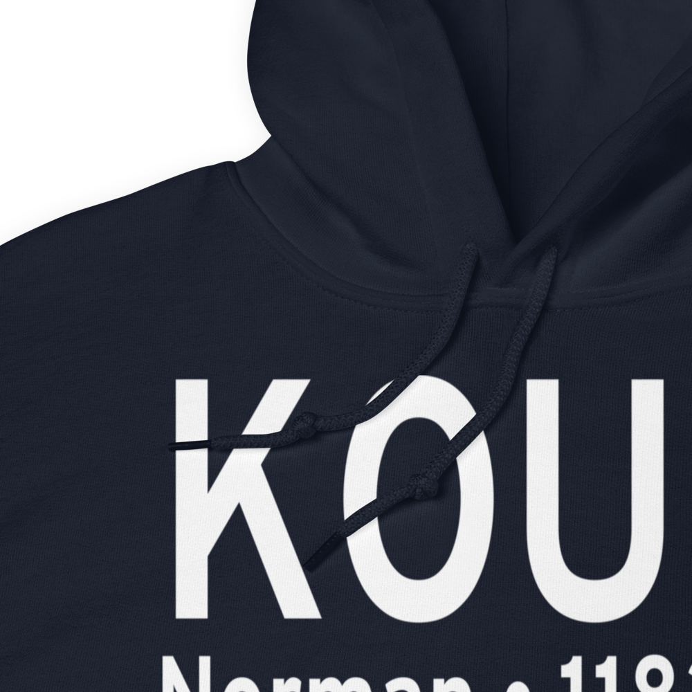 University of Oklahoma Westheimer Airport (KOUN) ICAO Hoodie Sweatshirt 
