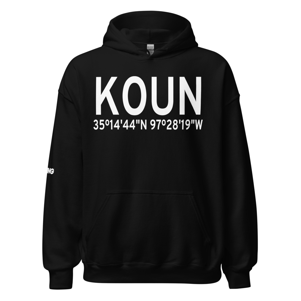 University of Oklahoma Westheimer Airport (KOUN) ICAO Hoodie Sweatshirt 