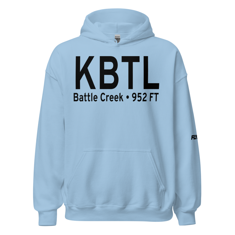 W K Kellogg Airport (KBTL) ICAO Hoodie Sweatshirt 