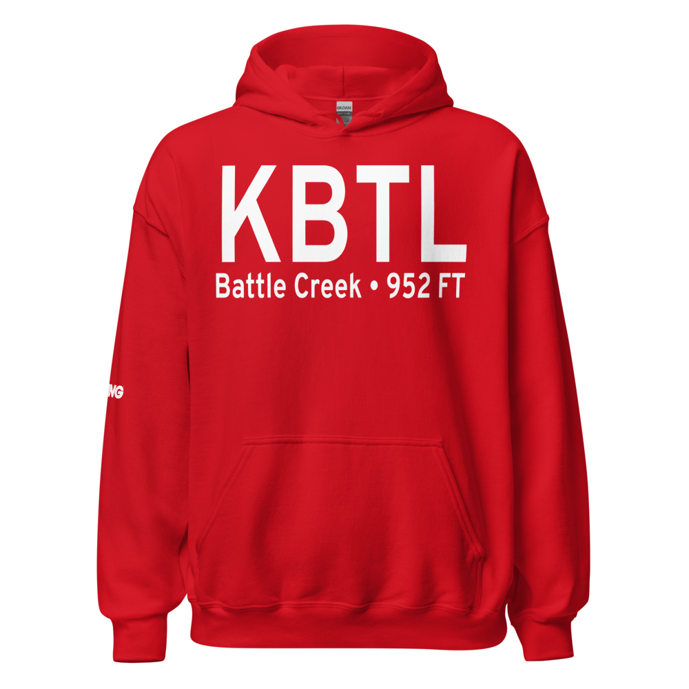 W K Kellogg Airport (KBTL) ICAO Hoodie Sweatshirt 