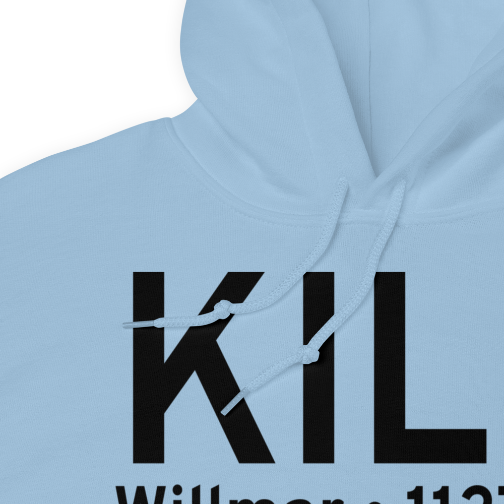 Willmar Municipal John L Rice Field (KILL) ICAO Hoodie Sweatshirt 