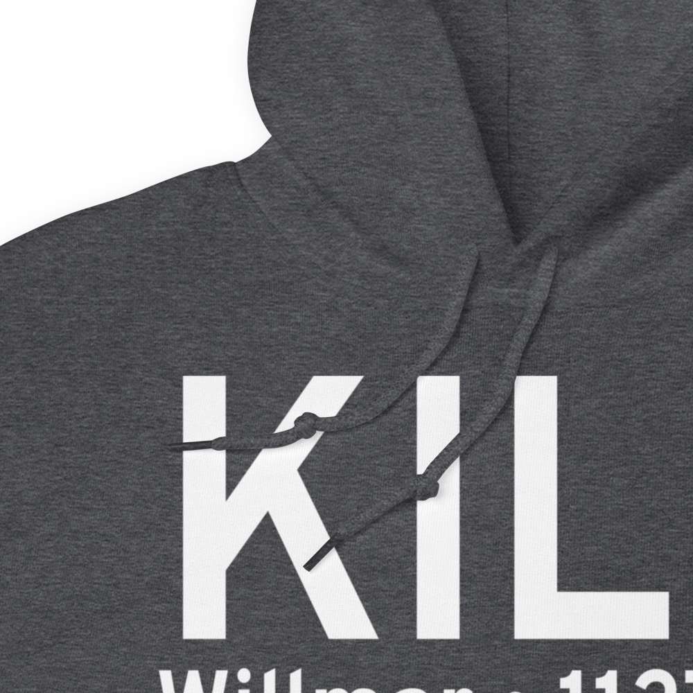 Willmar Municipal John L Rice Field (KILL) ICAO Hoodie Sweatshirt 