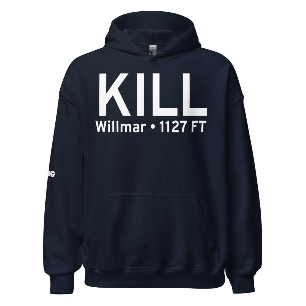 Willmar Municipal John L Rice Field (KILL) ICAO Hoodie Sweatshirt 