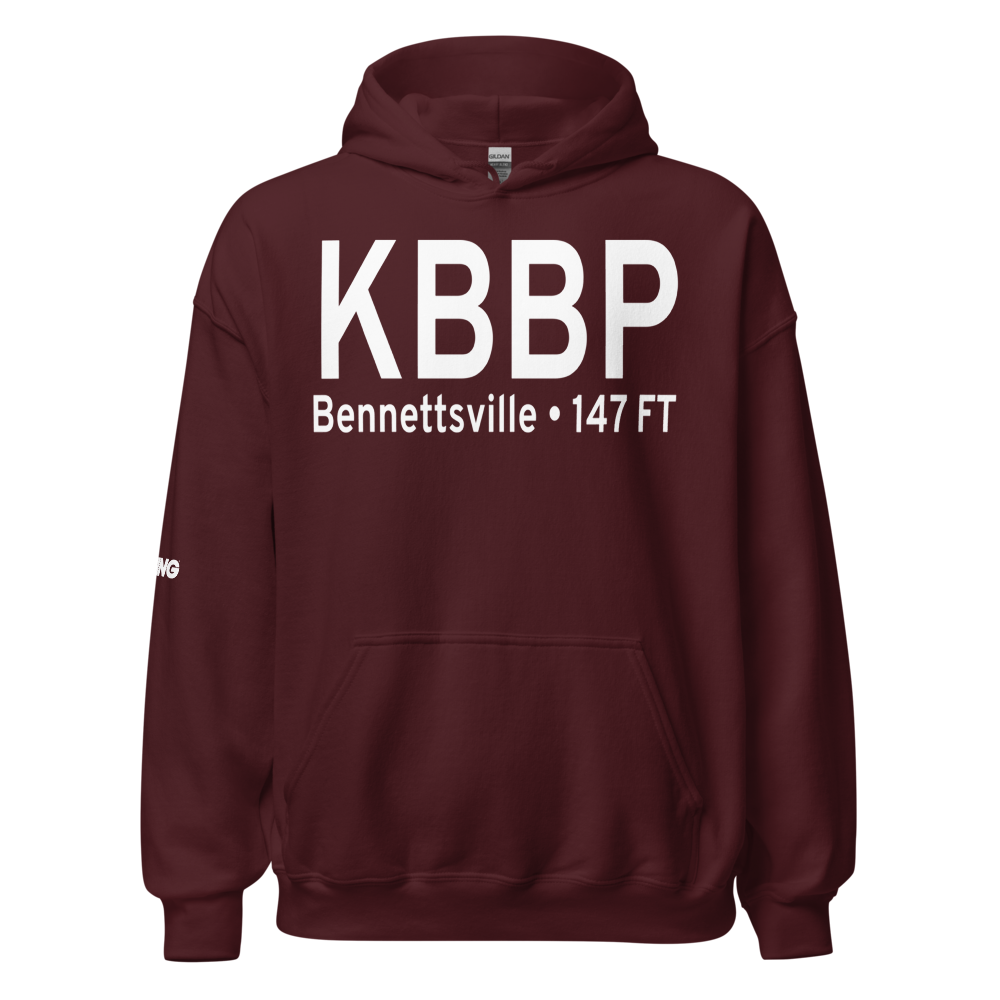 Marlboro County Jetport H.E. Avent Field (KBBP) ICAO Hoodie Sweatshirt 