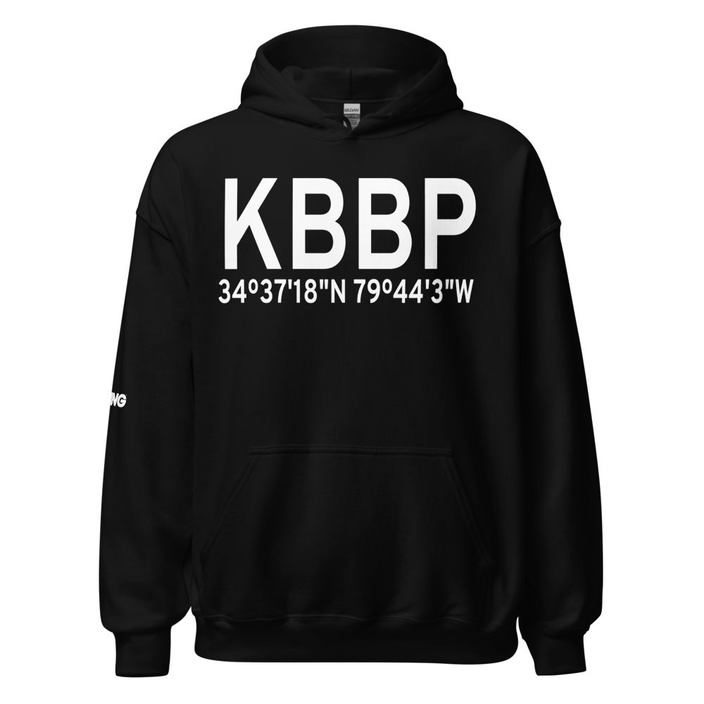 Marlboro County Jetport H.E. Avent Field (KBBP) ICAO Hoodie Sweatshirt 