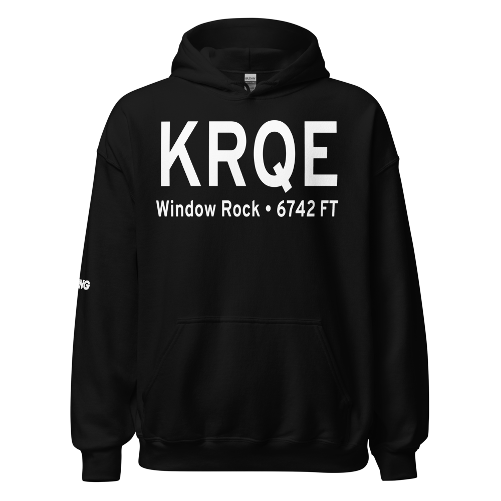 Window Rock Airport (KRQE) ICAO Hoodie Sweatshirt 