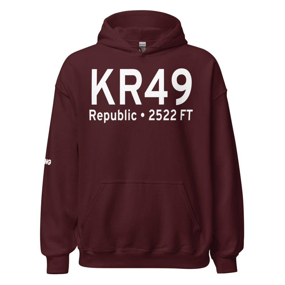 Ferry County Airport (KR49) ICAO Hoodie Sweatshirt 
