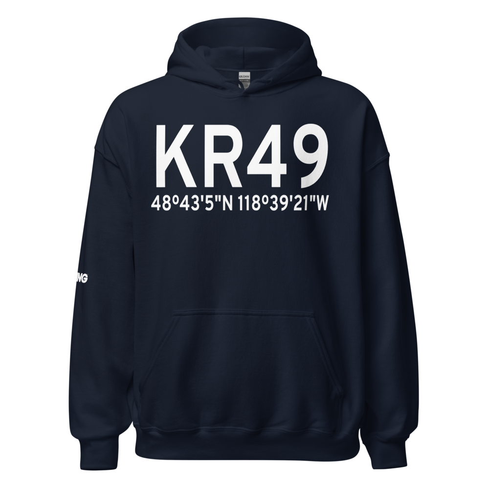 Ferry County Airport (KR49) ICAO Hoodie Sweatshirt 