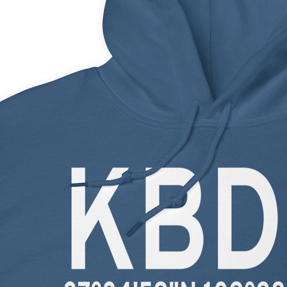 Blanding Municipal Airport (KBDG) ICAO Hoodie Sweatshirt 