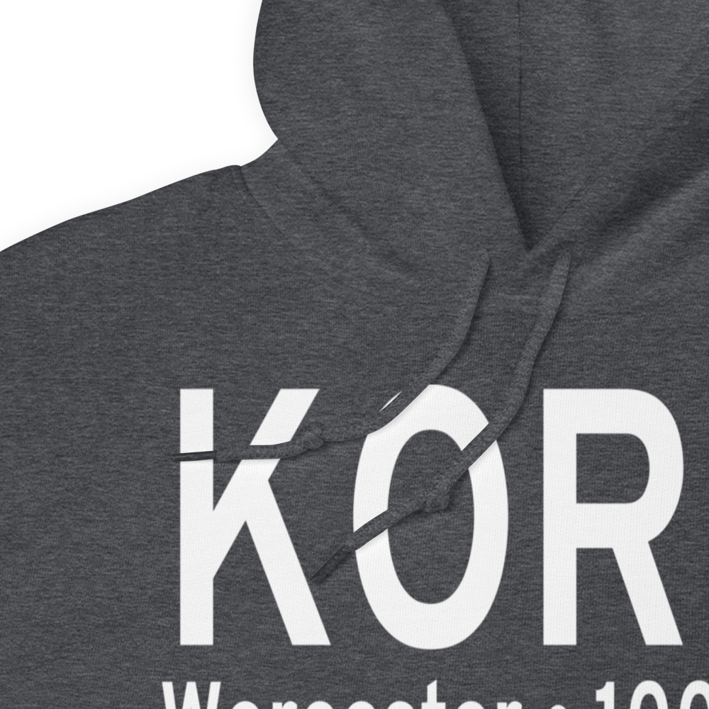 Worcester Regional Airport (KORH) ICAO Hoodie Sweatshirt 