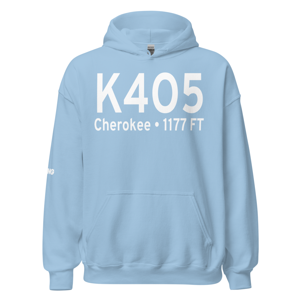 Cherokee Municipal Airport (K4O5) ICAO Hoodie Sweatshirt 