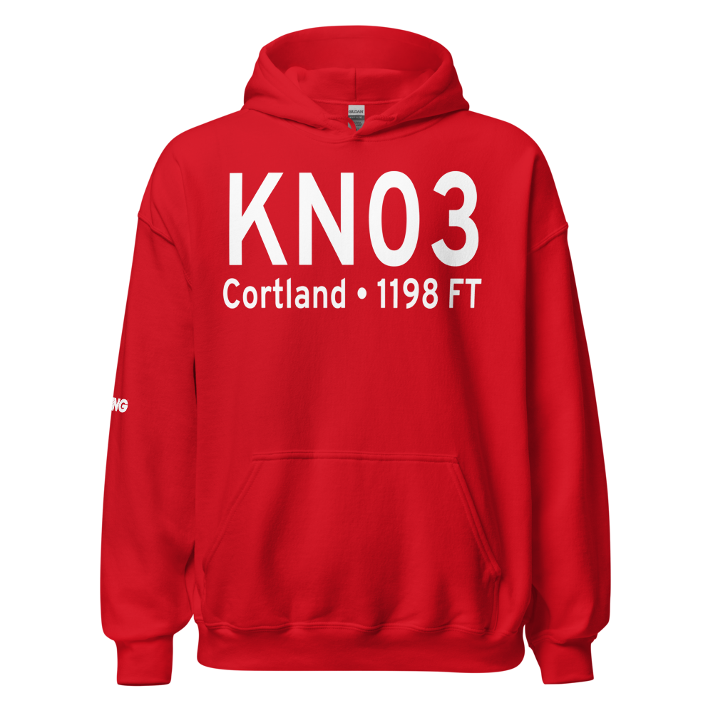 Cortland County Chase Field (KN03) ICAO Hoodie Sweatshirt 