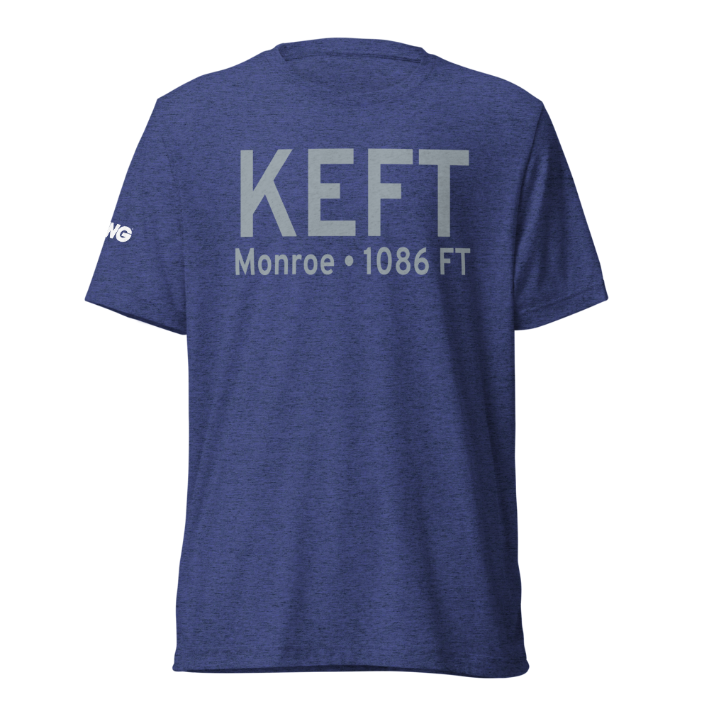 Monroe Municipal Airport (KEFT) ICAO Tri-blend T-Shirt 