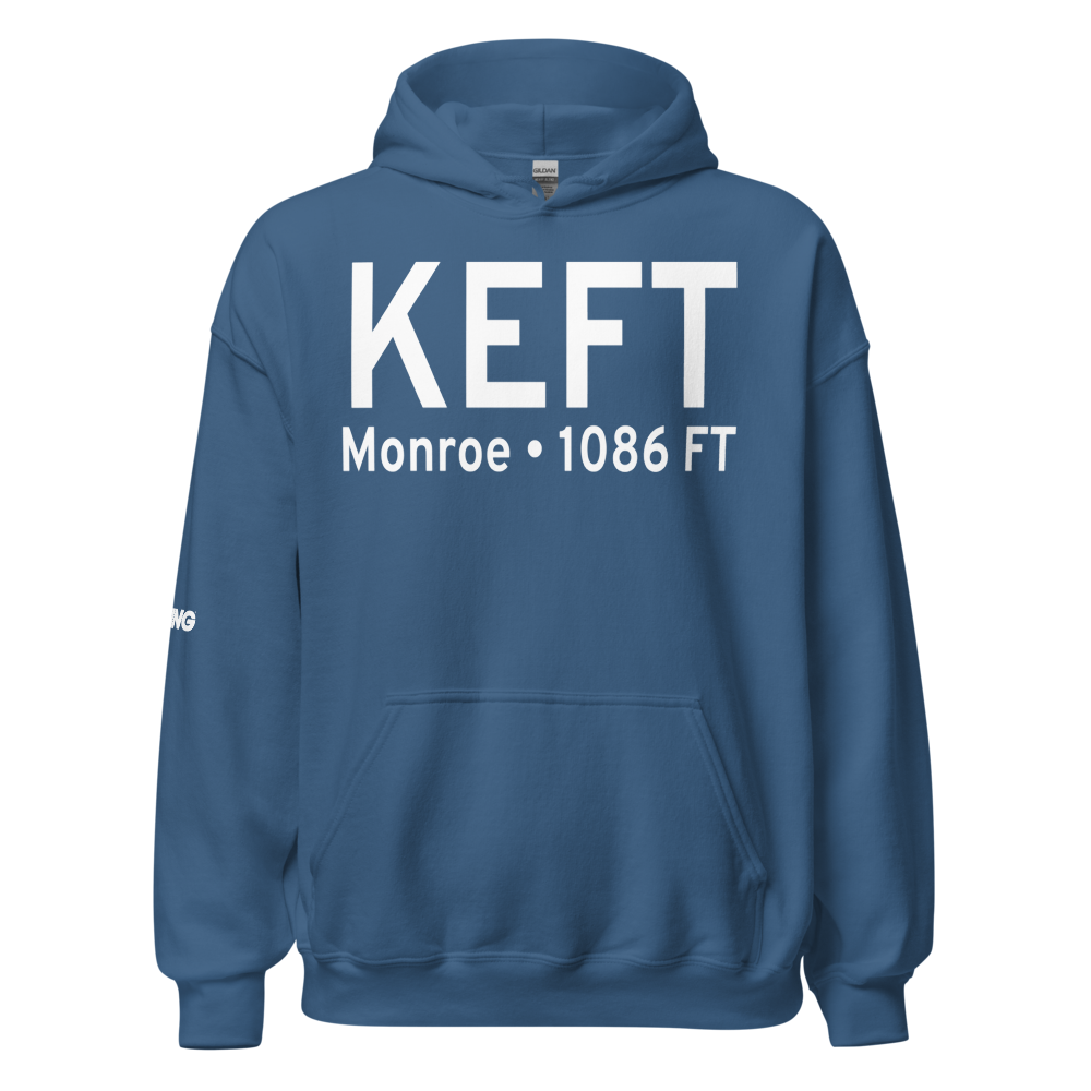 Monroe Municipal Airport (KEFT) ICAO Hoodie Sweatshirt 