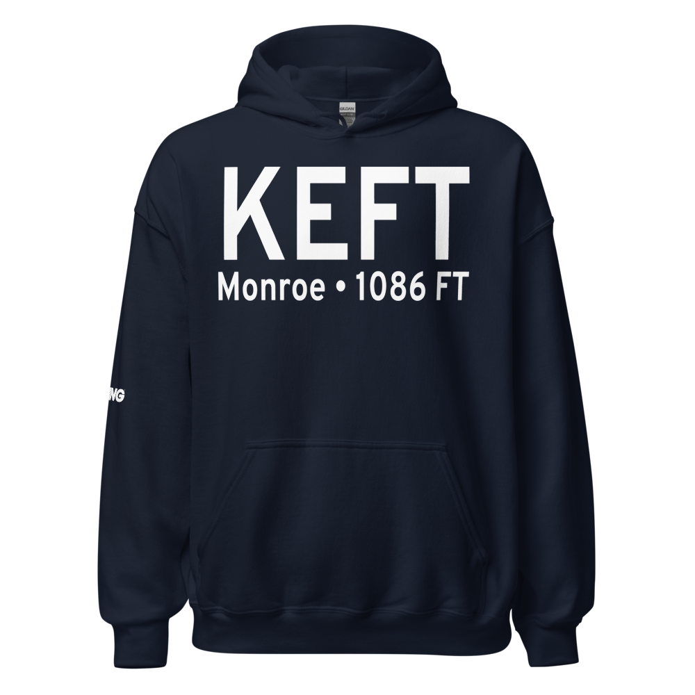 Monroe Municipal Airport (KEFT) ICAO Hoodie Sweatshirt 