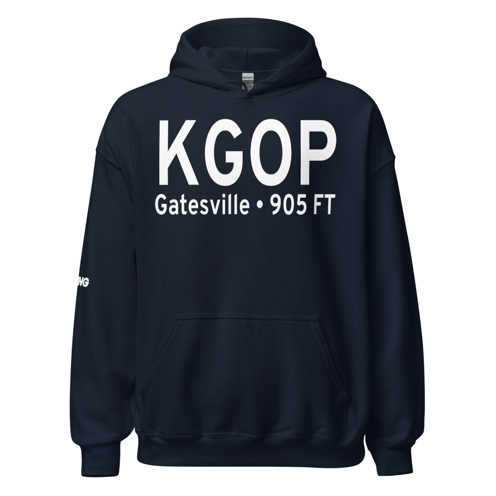 Gatesville Municipal Airport (KGOP) ICAO Hoodie Sweatshirt 