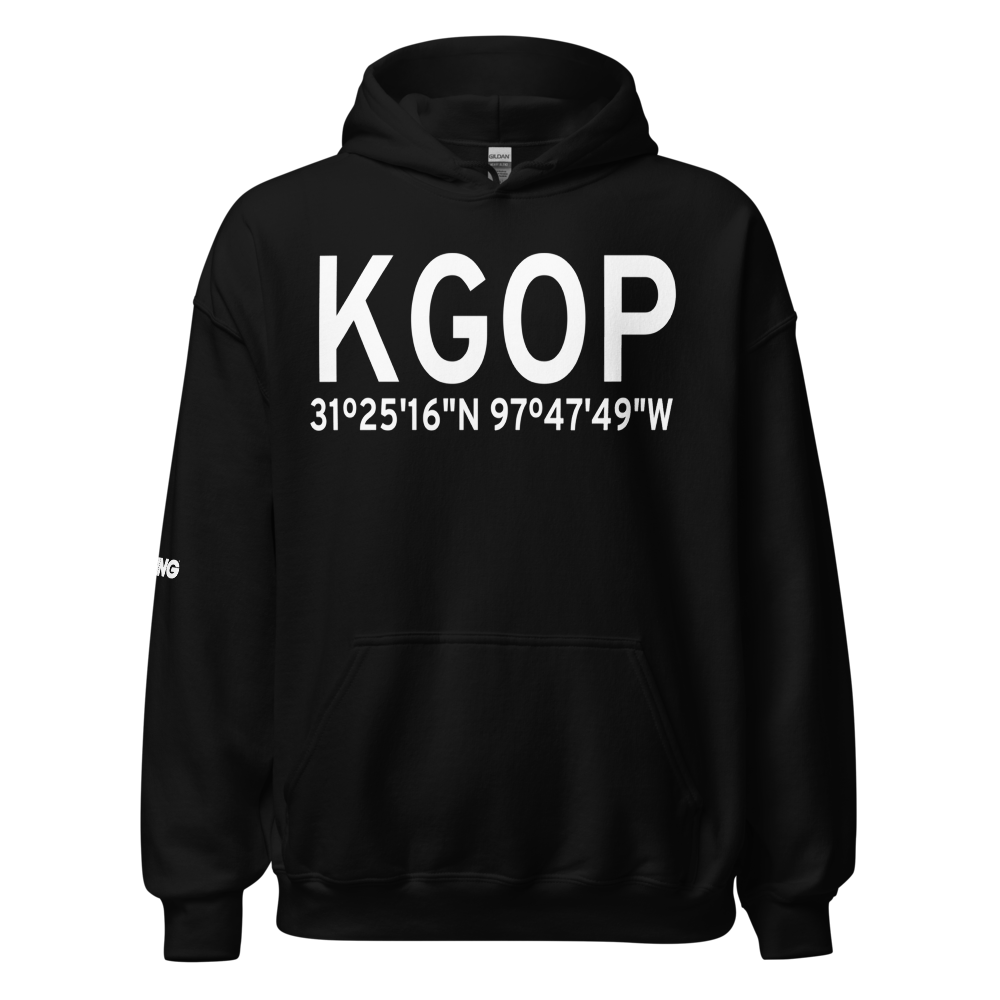 Gatesville Municipal Airport (KGOP) ICAO Hoodie Sweatshirt 