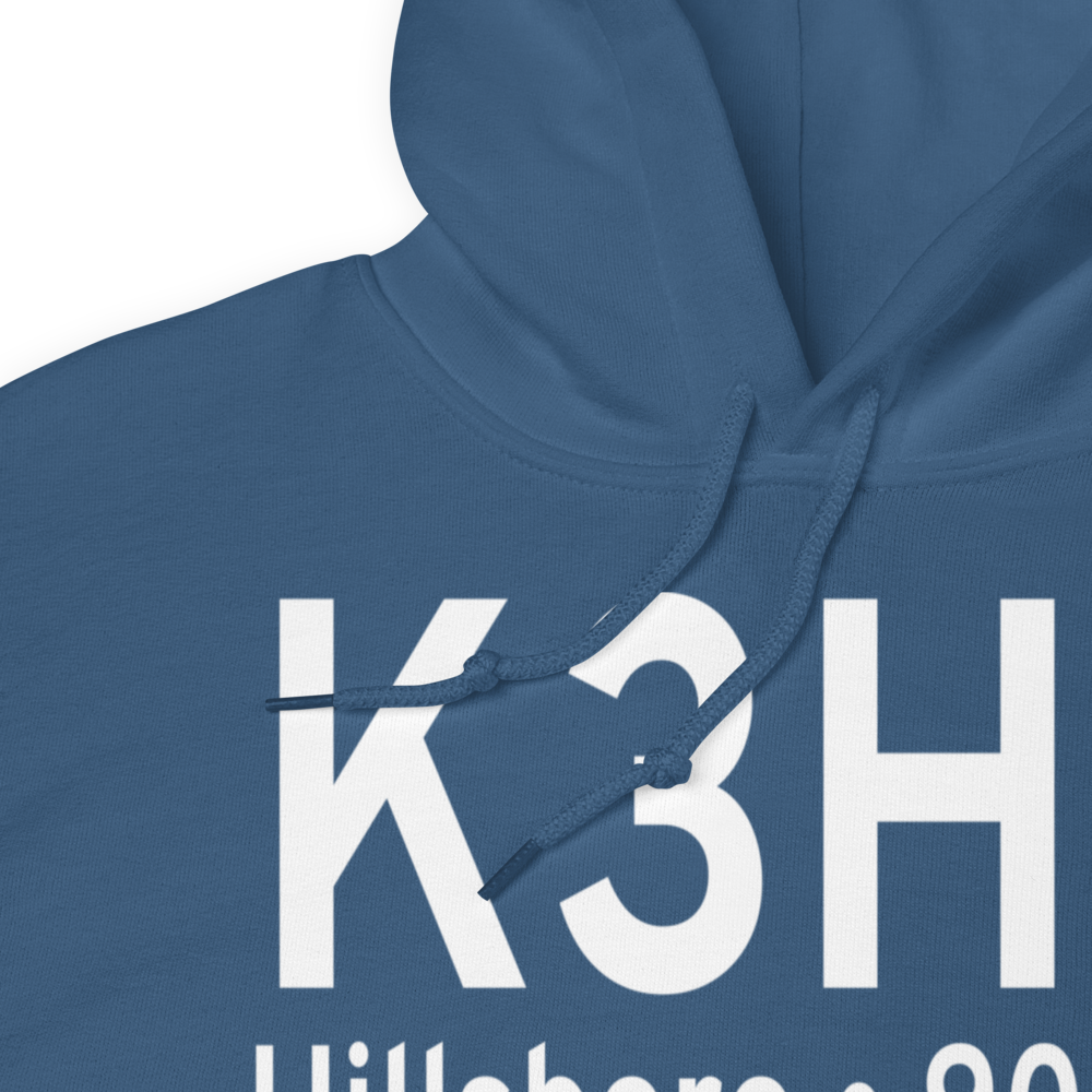 Hillsboro Municipal Airport (K3H4) ICAO Hoodie Sweatshirt 