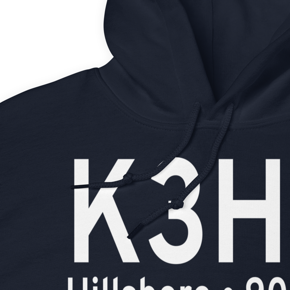 Hillsboro Municipal Airport (K3H4) ICAO Hoodie Sweatshirt 