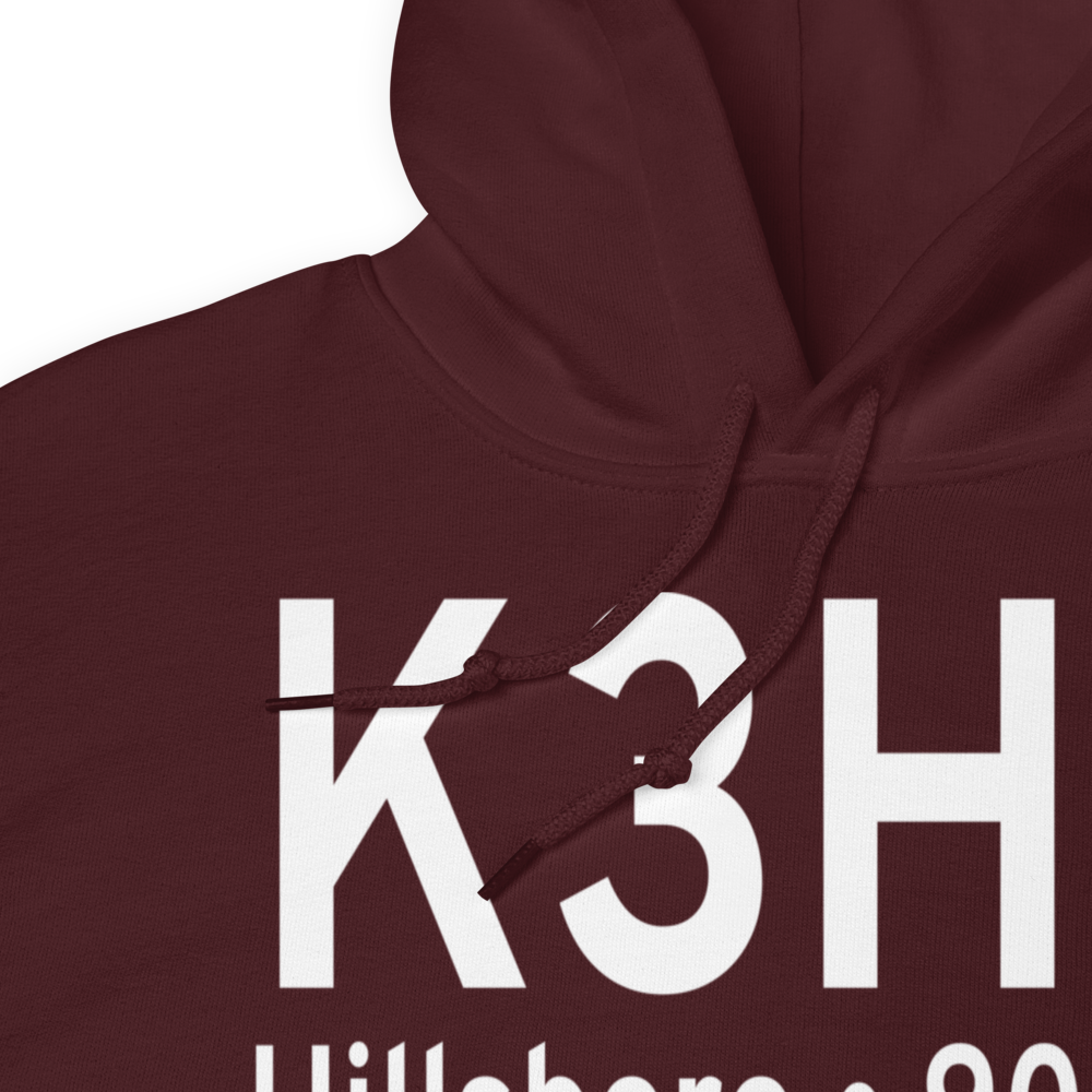 Hillsboro Municipal Airport (K3H4) ICAO Hoodie Sweatshirt 