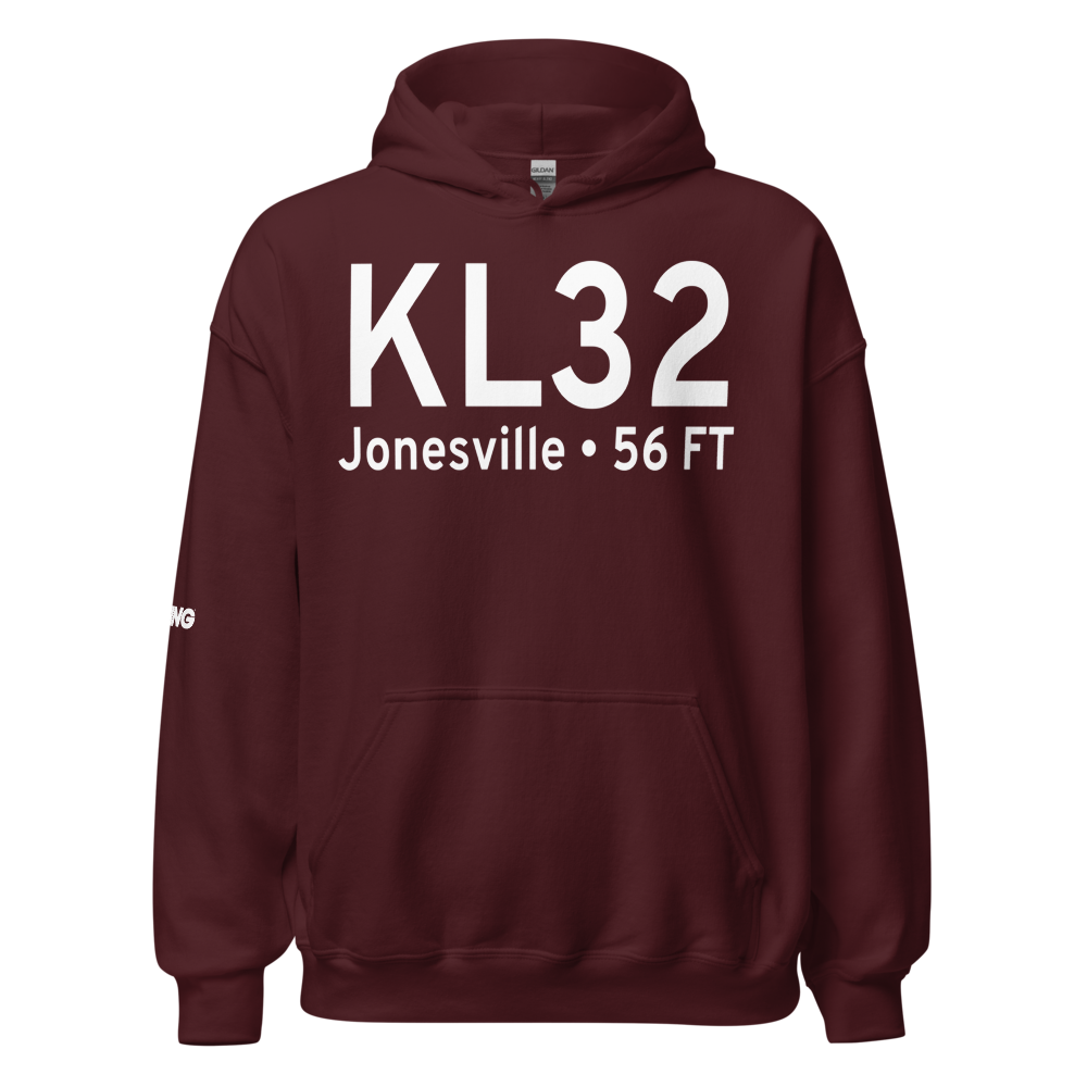 Jonesville Airport (KL32) ICAO Hoodie Sweatshirt 