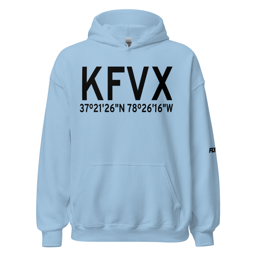 Farmville Regional Airport (KFVX) ICAO Hoodie Sweatshirt 