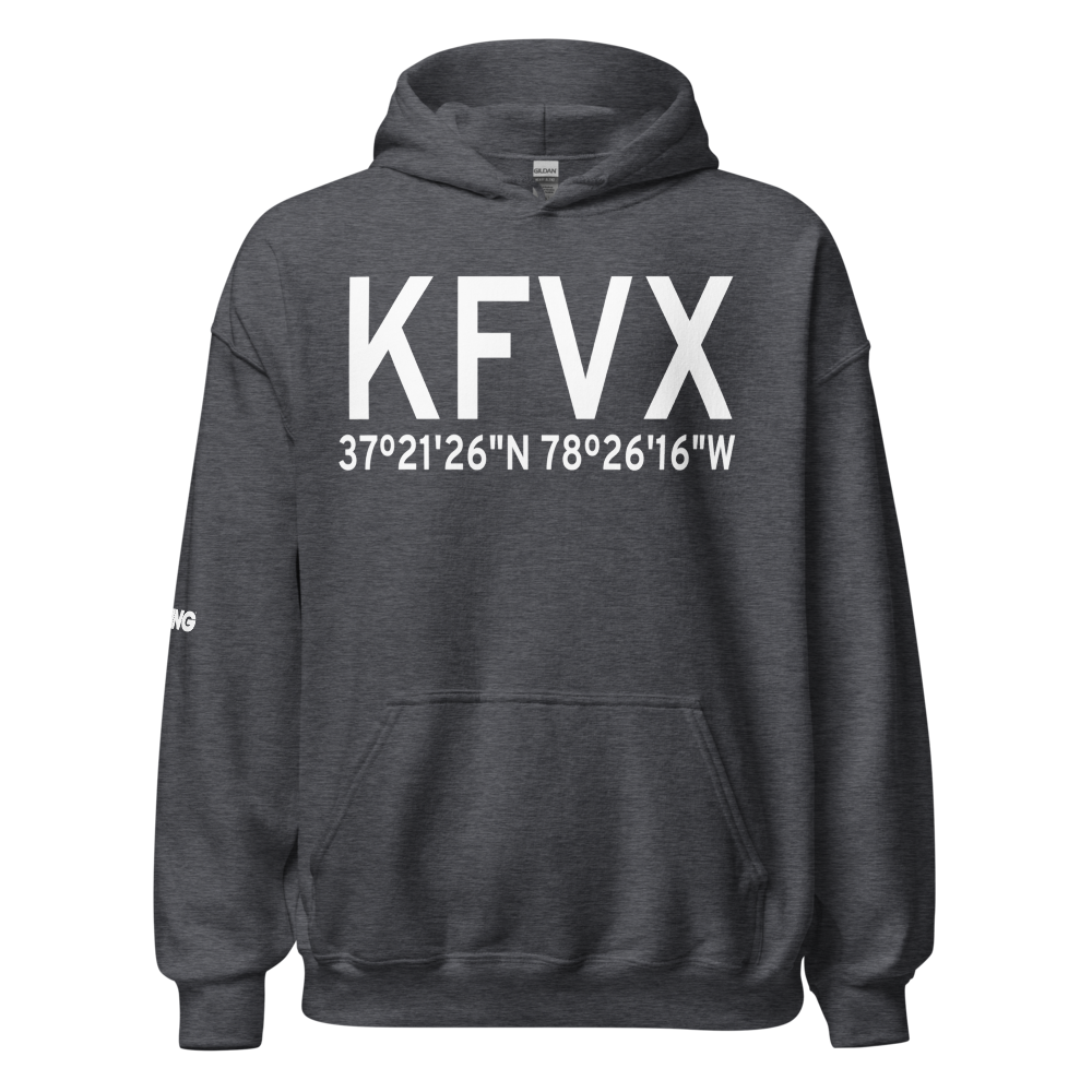 Farmville Regional Airport (KFVX) ICAO Hoodie Sweatshirt 