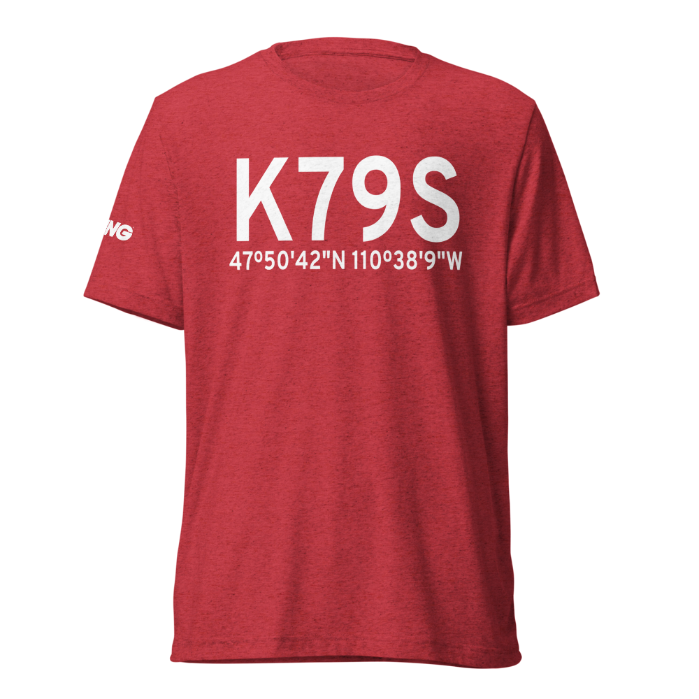 Fort Benton Airport (K79S) ICAO Tri-blend T-Shirt 