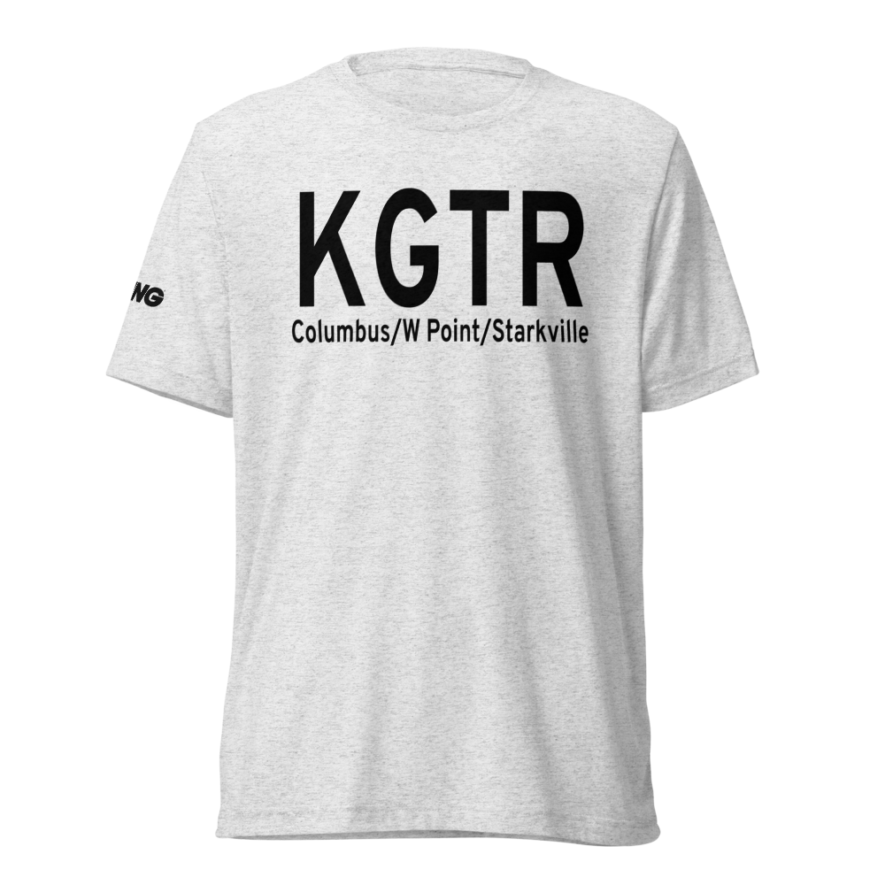Golden Triangle Regional Airport (KGTR) ICAO Tri-blend T-Shirt 