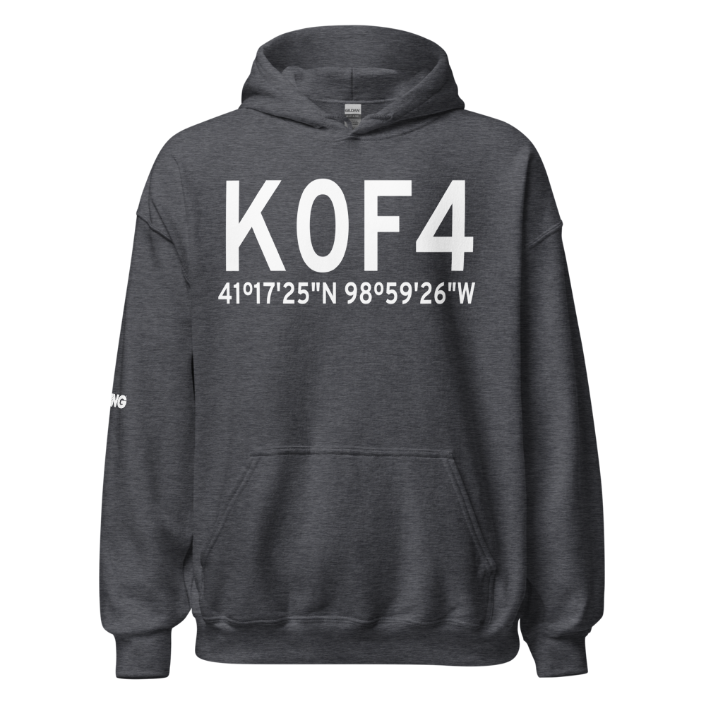 Loup City Municipal Airport (K0F4) ICAO Hoodie Sweatshirt 