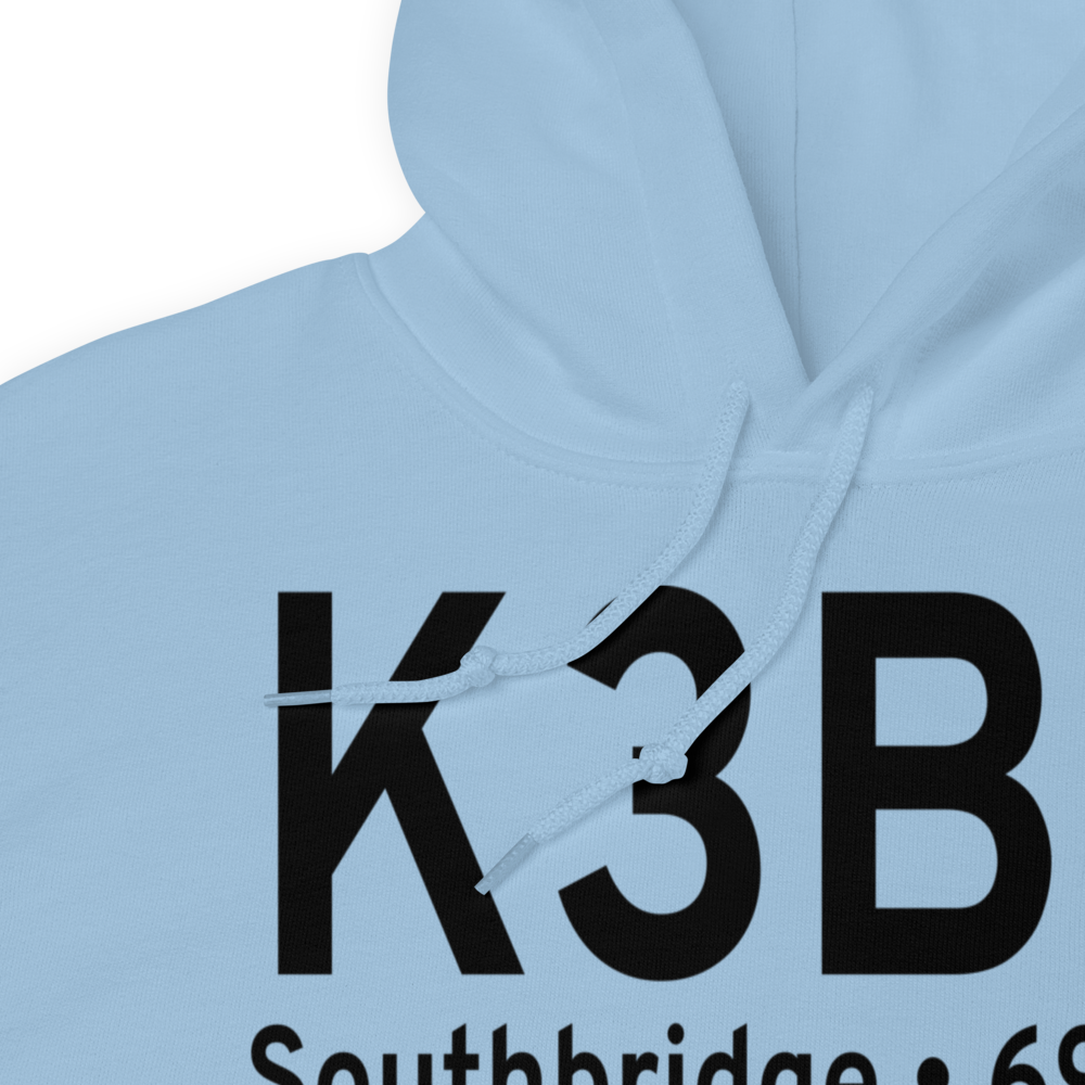 Southbridge Municipal Airport (K3B0) ICAO Hoodie Sweatshirt 
