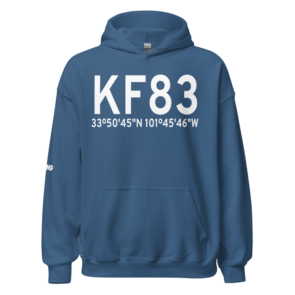 Abernathy Municipal Airport (KF83) ICAO Hoodie Sweatshirt 