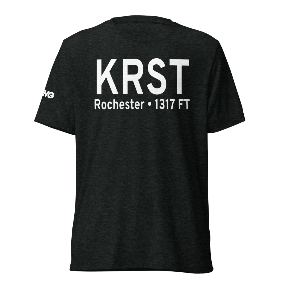 Rochester International Airport (KRST) ICAO Tri-blend T-Shirt 