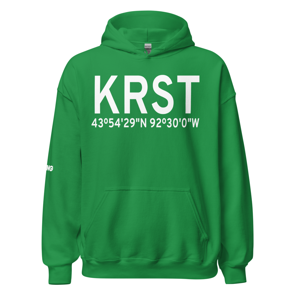 Rochester International Airport (KRST) ICAO Hoodie Sweatshirt 