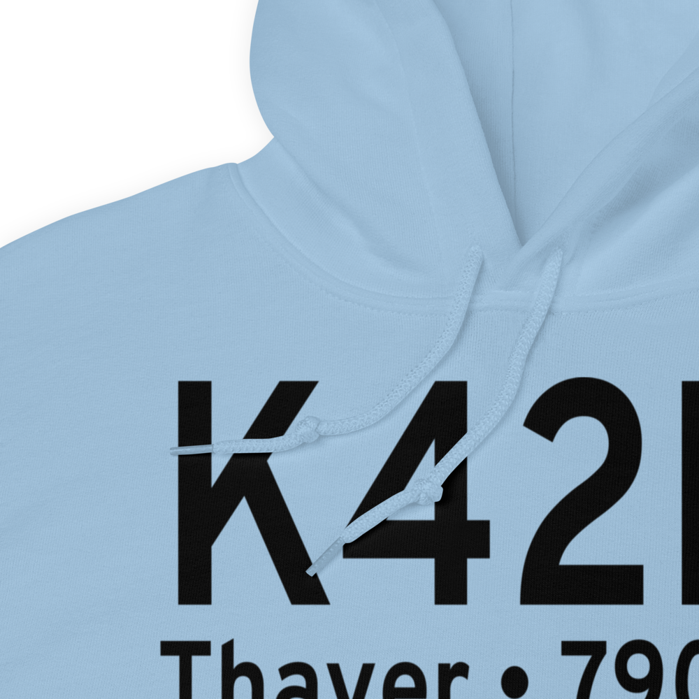 Thayer Memorial Airport (K42M) ICAO Hoodie Sweatshirt 