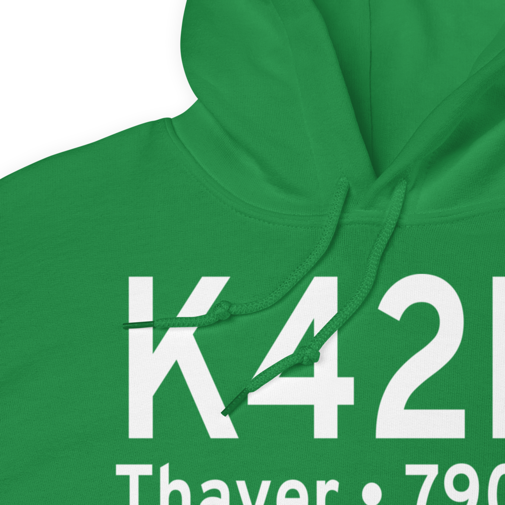 Thayer Memorial Airport (K42M) ICAO Hoodie Sweatshirt 