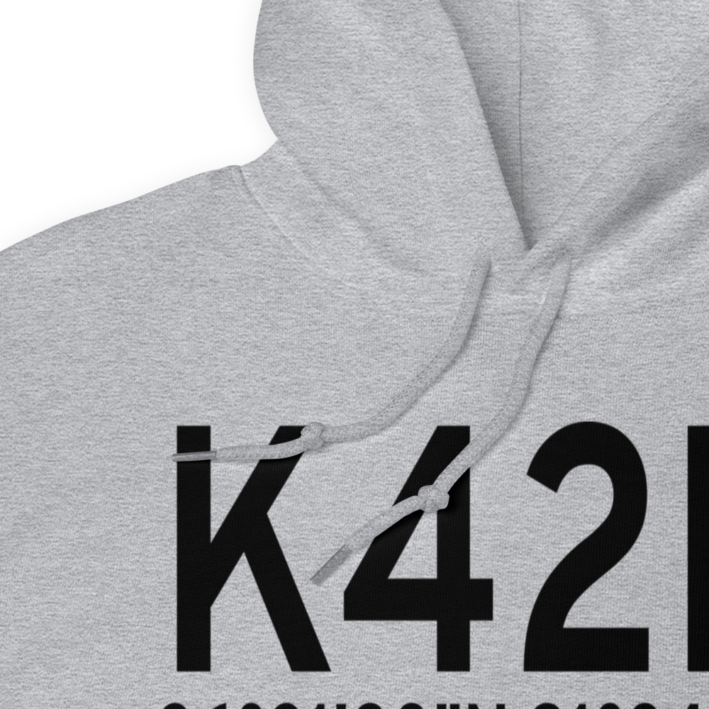 Thayer Memorial Airport (K42M) ICAO Hoodie Sweatshirt 