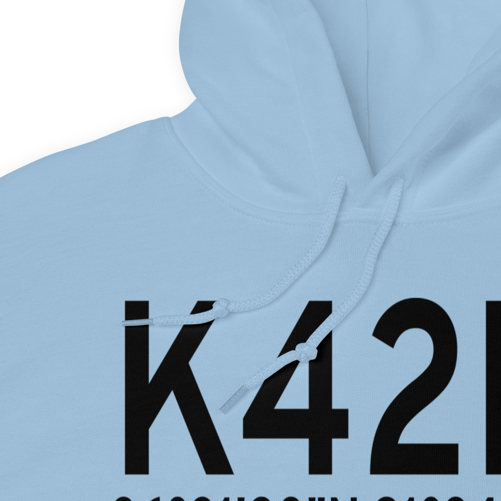 Thayer Memorial Airport (K42M) ICAO Hoodie Sweatshirt 