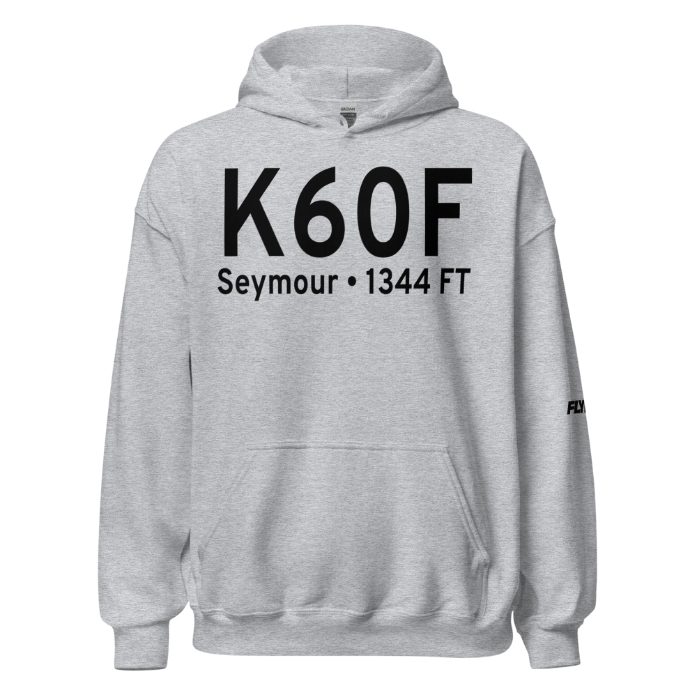 Seymour Municipal Airport (K60F) ICAO Hoodie Sweatshirt 