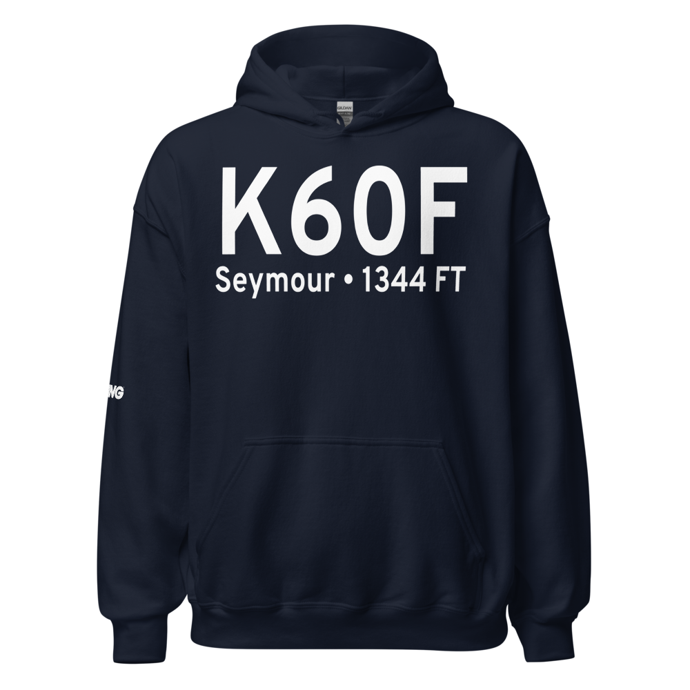 Seymour Municipal Airport (K60F) ICAO Hoodie Sweatshirt 