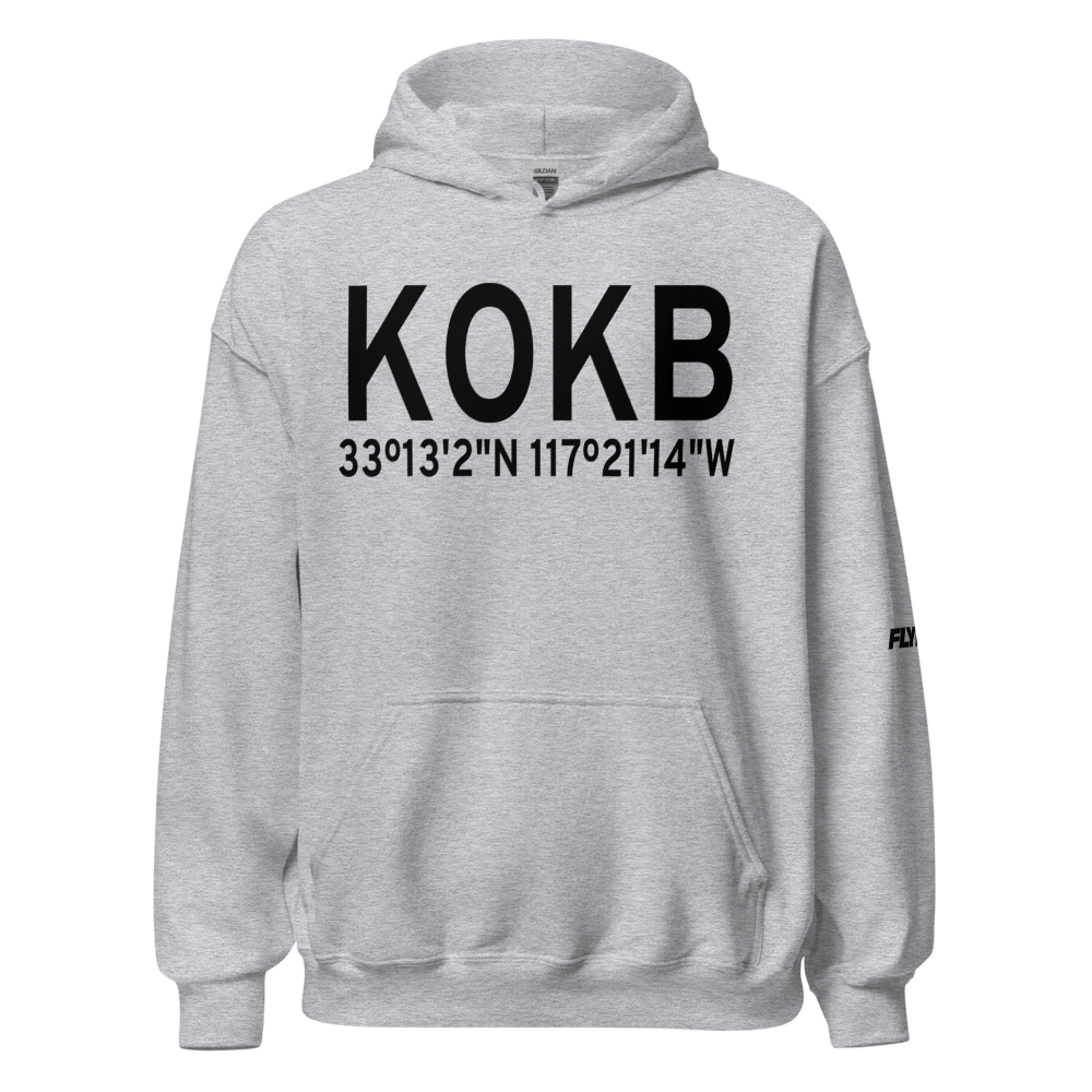 Oceanside Municipal Airport (KOKB) ICAO Hoodie Sweatshirt 