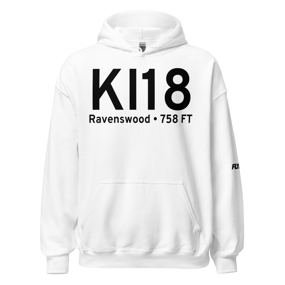 Jackson County Airport (KI18) ICAO Hoodie Sweatshirt 