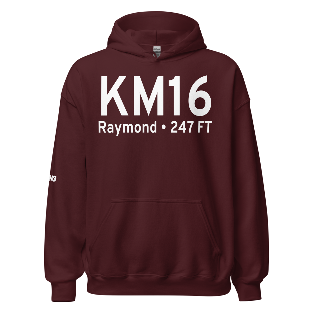 John Bell Williams Airport (KM16) ICAO Hoodie Sweatshirt 