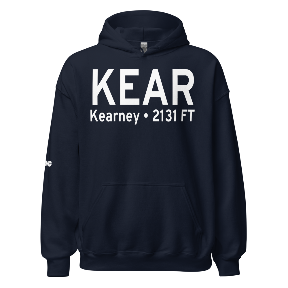 Kearney Regional Airport (KEAR) ICAO Hoodie Sweatshirt 