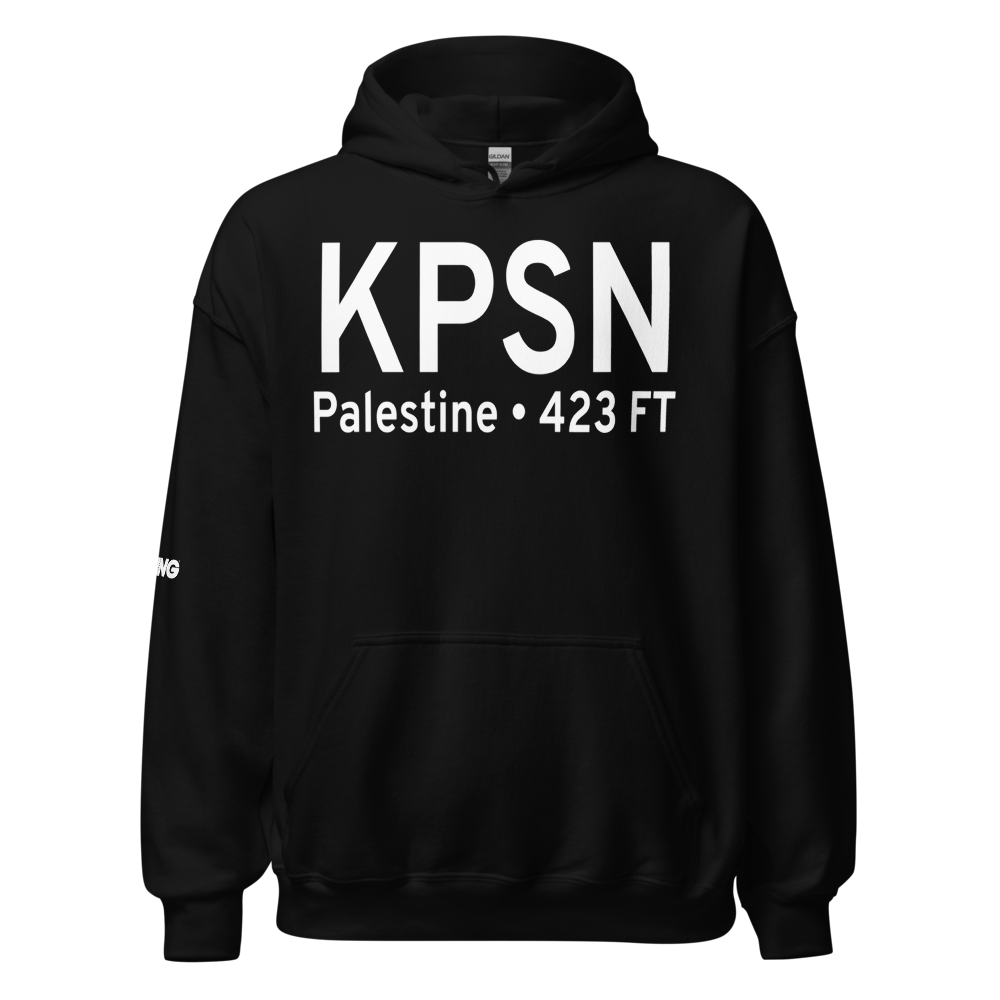 Palestine Municipal Airport (KPSN) ICAO Hoodie Sweatshirt 