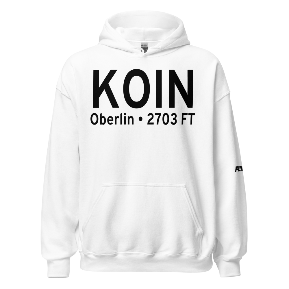 Oberlin Municipal Airport (KOIN) ICAO Hoodie Sweatshirt 