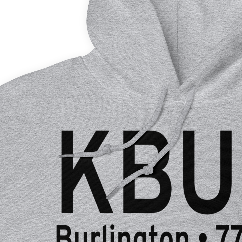 Burlington Municipal Airport (KBUU) ICAO Hoodie Sweatshirt 