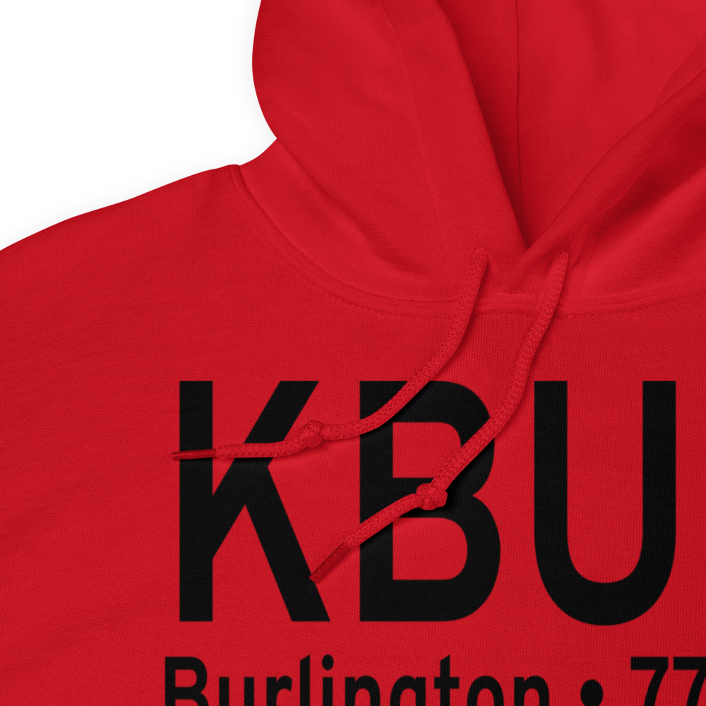 Burlington Municipal Airport (KBUU) ICAO Hoodie Sweatshirt 